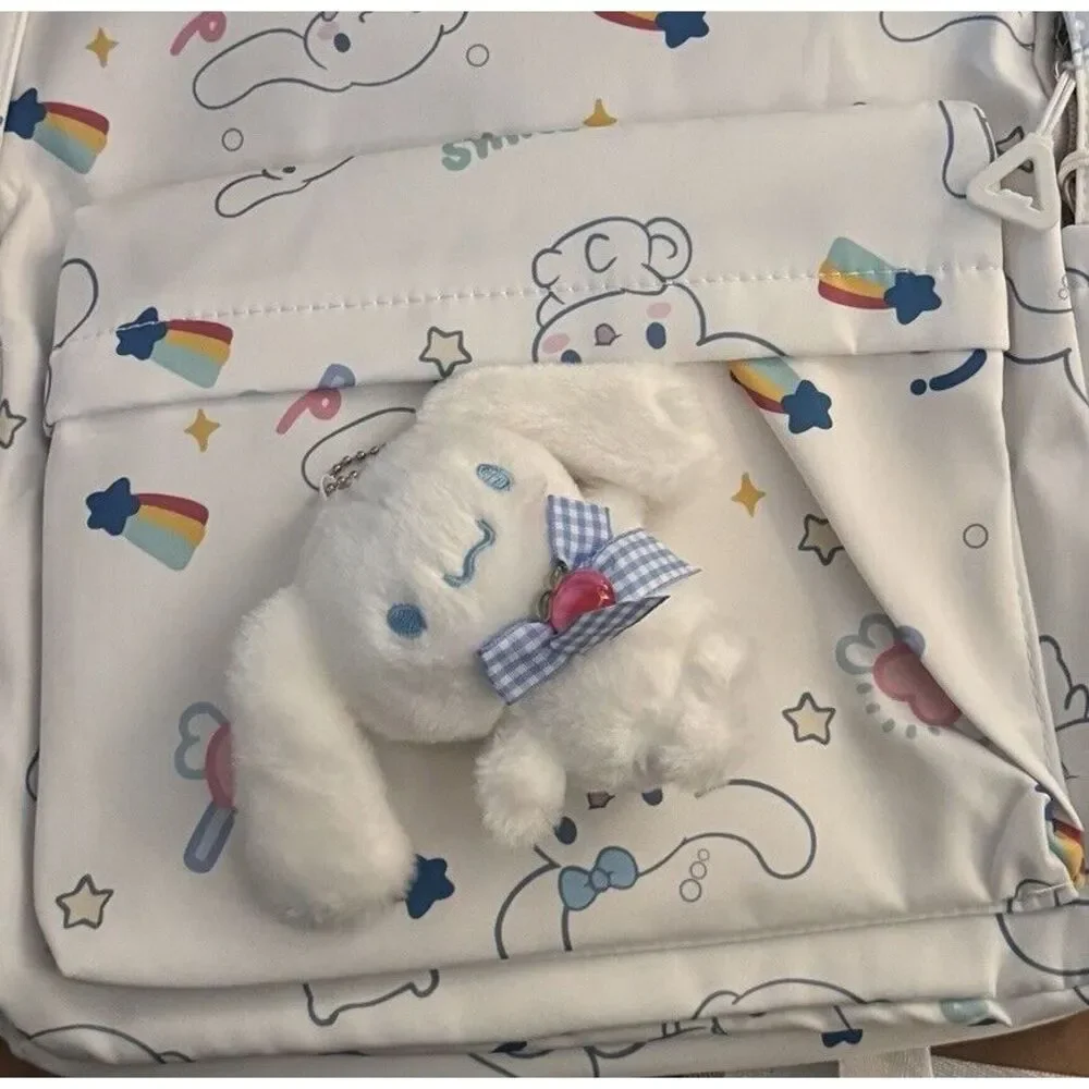 Colorful Cinnamoroll Cute‎ White Backpack Bag - New